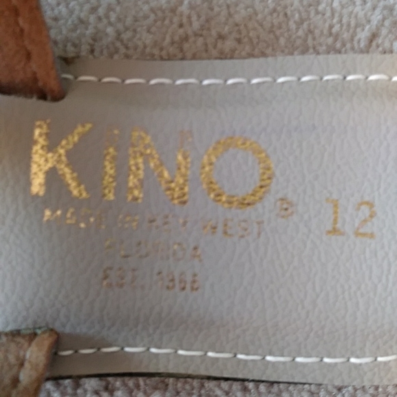 Kino Leather Key West Thong Sandals Flip Flops Key West, Florida 12 Gray - Picture 9 of 15